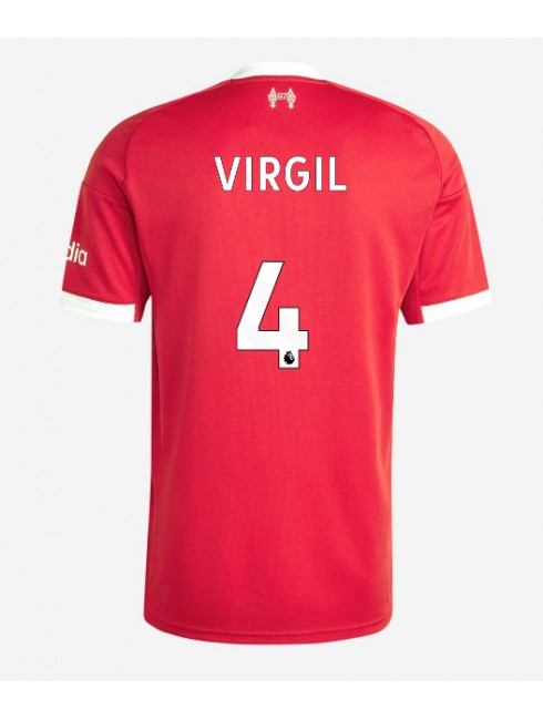 Muži Futbalové oblečenie Liverpool Virgil van Dijk #4 2025-26 Krátky Rukáv - Domáci Muži Futbalové oblečenie Liverpool Virgil van Dijk #4 2025-26 Krátky Rukáv - Domáci